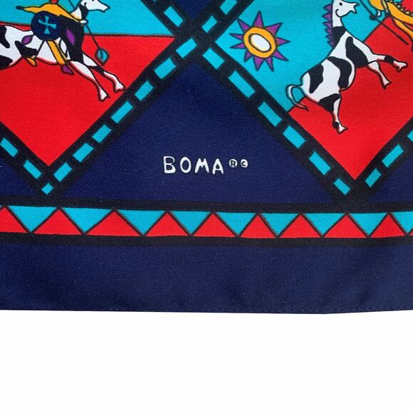 Jocelyne Wauge Womens Ethnic Scarf Wrap Indigenous Native Square Bandana - Picture 3 of 6